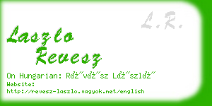 laszlo revesz business card